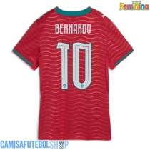 Camisa de time de futebol Portugal Bernardo Silva #10 Replicas 1º Equipamento Feminina Mundo 2026 Manga Curta